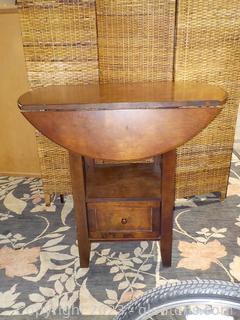 Nice Wooden Game Table with Storage drawer and 2 Drop-Leaf Sides