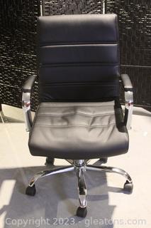 Contemporary Swivel Faux Leather Home Office Chair
