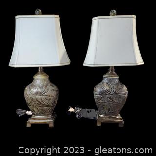 Pair of Lovely Table Lamps with Shades
