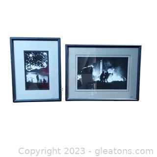 Pair of Framed Black and White Photos