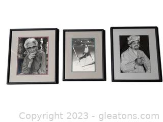 3 Lovely Black and White Framed Photographs