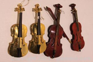Miniature Toy Violin Model Ornaments