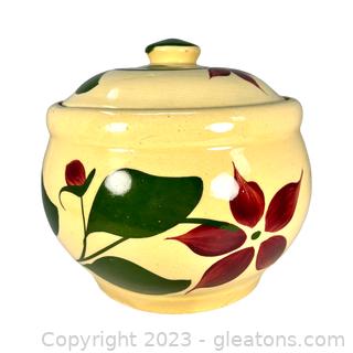 Watt Pottery Starflower Cookie Jar with Lid #21