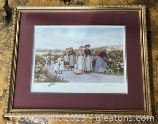Berry Pickers Framed & Matted Print