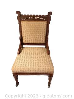 Excellent Eastlake Genuine Antique Occasional Chair