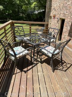 Deck Dining Set- Table with Four Chairs (Cushions Included)