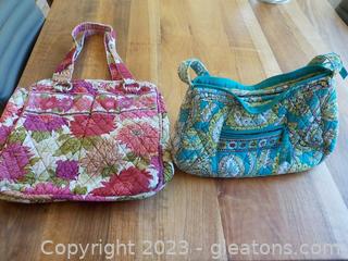 Pair of Vera Bradley Purses 1 Small handbag and 1 Small Totebag