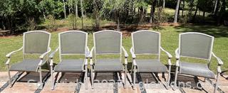 5 Cast Aluminum Outdoor Chairs 