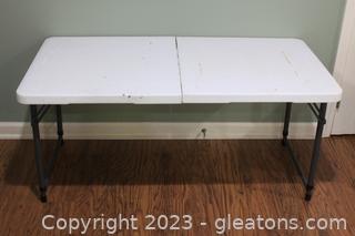 Lifetime Adjustable Folding Utility Table 
