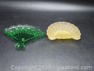 2 Lovely Shaped Ashtrays 