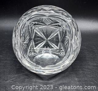 Gorgeous American Brilliant Period Cut Crystal Globe Ashtray 