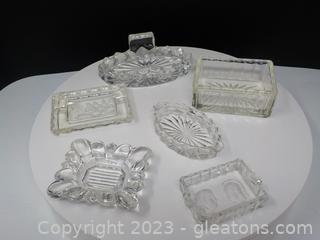 Group of Cut Glass and Crystal Ashtrays (pc)