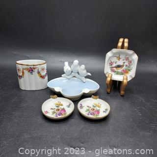 Lovely Gerold Porzellan Western Germany 3 Bird Ashtray and other nice pieces