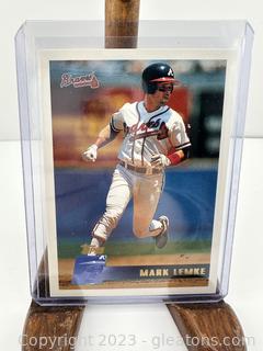 Mark Lemke Baseball Card