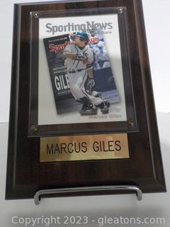 Framed Marcus Giles Braves Baseball Card