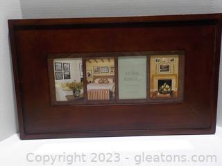 (Not in the Same Picture) Pair of Nice Wall Picture Frames Each Holds four 4 x 6 Phots