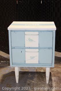 Distressed Pretty Painted 2 Drawer Nightstand 