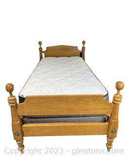 Solid Maple Twin Size Bed Frame 