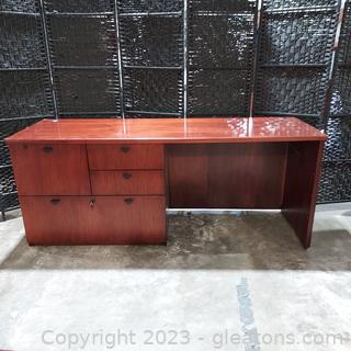 2 Piece Modern Desk with Hutch by National Office Furniture (Pictured Separately) 