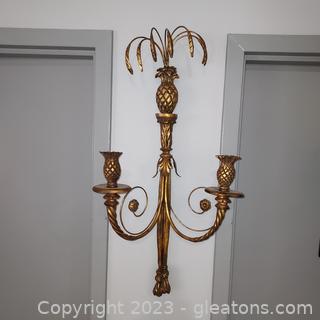 Beautiful Mac Sculpture Double Arm Wall Sconce 