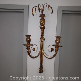 Beautiful Mac Sculpture Double Arm Wall Sconce                      