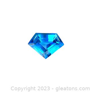 Loose Swiss Blue Topaz Shield Gemstone