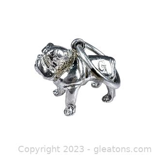 "Georgia" Bulldog Pendant/Charm Sterling Silver