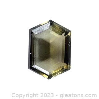 Loose 14ct Hexagonal Smokey Quartz Gemstone
