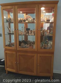 Beautiful Contemporary Honey Oakwood Dining Cabinet Contents not included