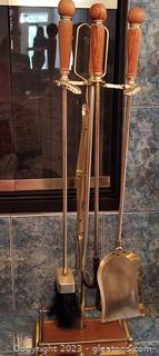 Brass Fire Place Tools