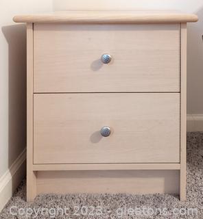 Nice Solid Little 2 Drawer Nightstand