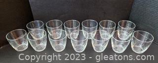 Set of 13 Libbey Crystal Classic II, Rocks Glasses