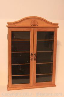 Hanging Wooden Glass Door Curio Cabinet & More (Not all pictured in 1st pic)