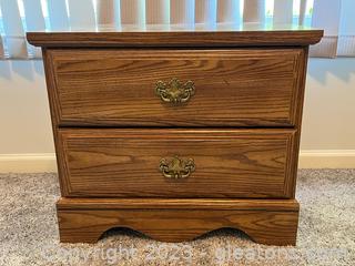 Small Two Drawer Nightstand