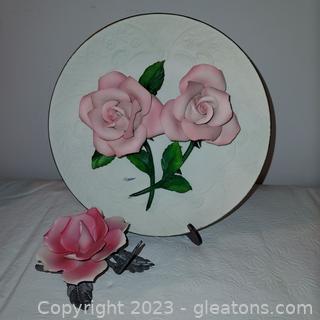 Beautiful Capodimonte Rose Pieces