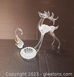 3 Delicate Spun Glass Pieces
