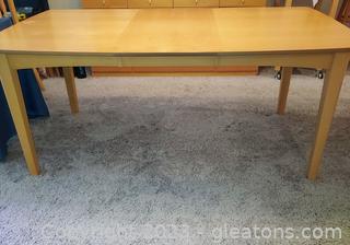 Traditional Light Beech Wood Dining Table