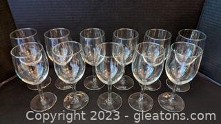 Set of 11 Medium Crystal Wine Glasses