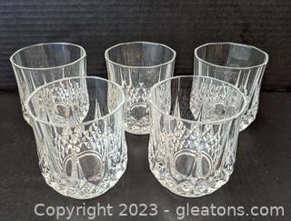 Cristal D’Arques Lead Crystal Double Old Fashioned Set of 5 (B)