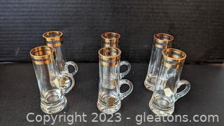 Forum Fine Crystal Mini Cordial Glasses Made in Czechoslovakia, Set of 6