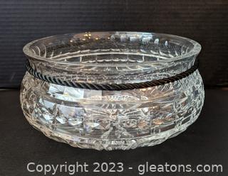 Large Weight Lead Crystal Decorative Bowl