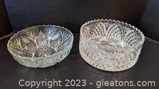 Weighty Lead Crystal Bowl Plus a Nice Smaller Crystal Bowl