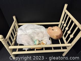 Effanbee Doll in Crib