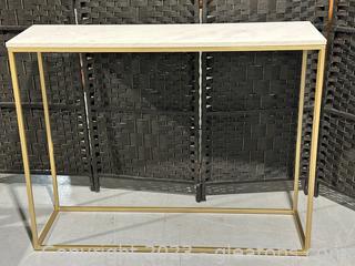 Nice Console Table w/Gold Base 