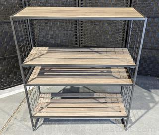 Stackable 2 Part 4 Shelf Storage/Bookcase 