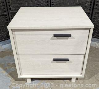 “South Shore” Fynn 2 Drawer Nightstand End Table (A) 
