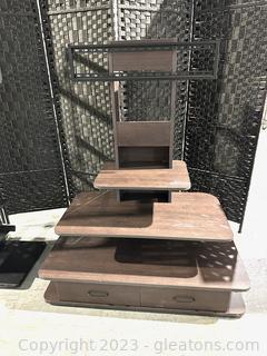 Ameri Wood Home TV Mount with Shelving & Storage 