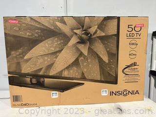 Insignia 50” 1080P, 60Hz TV, In Box 