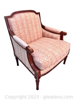 Beautiful Baker Furniture Upholstered Louis XVI Style Armchair 