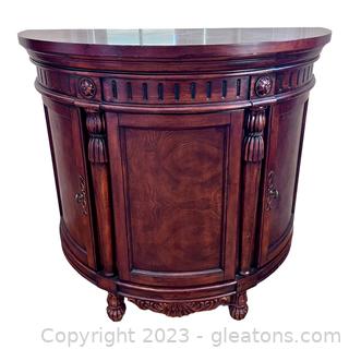 Contemporary Demilune Style 2 Door Hall Table